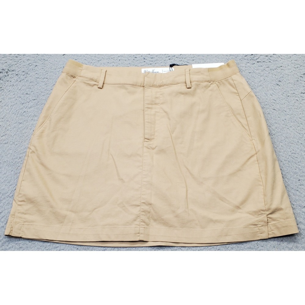 Walter Hagen Clubhouse Golf Skort Womens 14 Tan Tennis Stretch UPF 50+ WGH17464